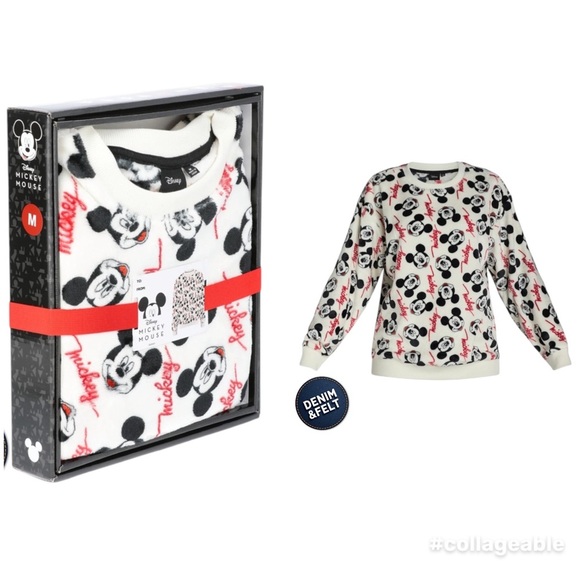 Mickey Mouse Women's Plush Graphic Character Sweatshirt Gift Box | NEW/NWT!!♥️🖤 - Picture 1 of 14